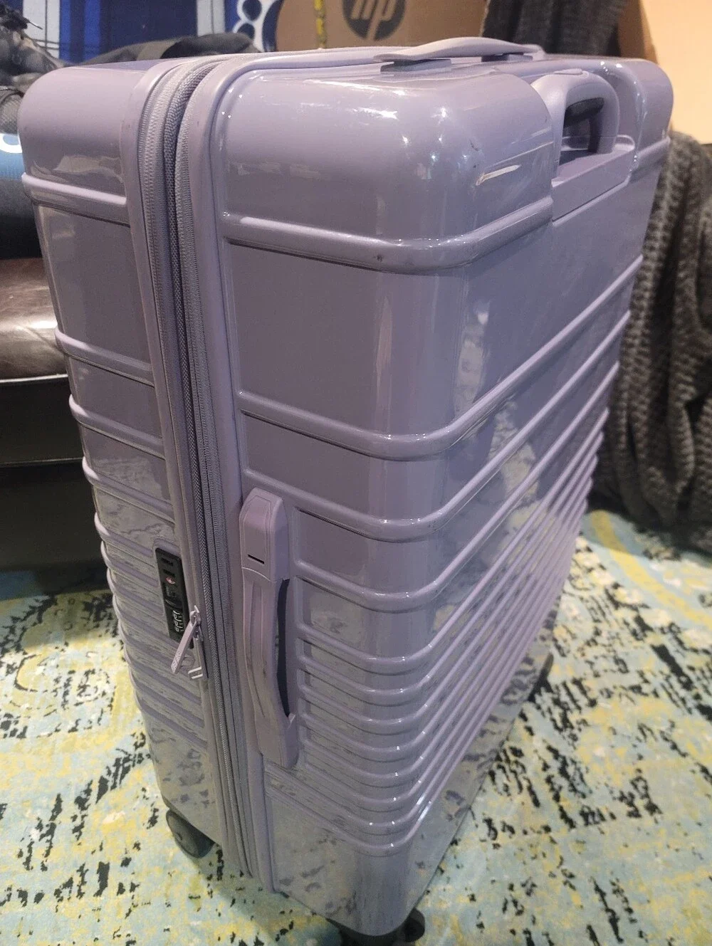 BEIS GLOSSY PURPLE LARGE CHECK IN 31